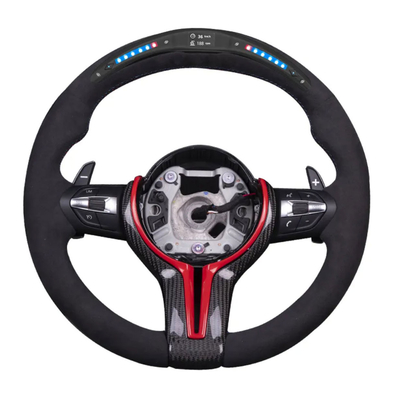 BMW Series Custom Carbon Fiber Steering Wheel 370mm  With Leather Wrap